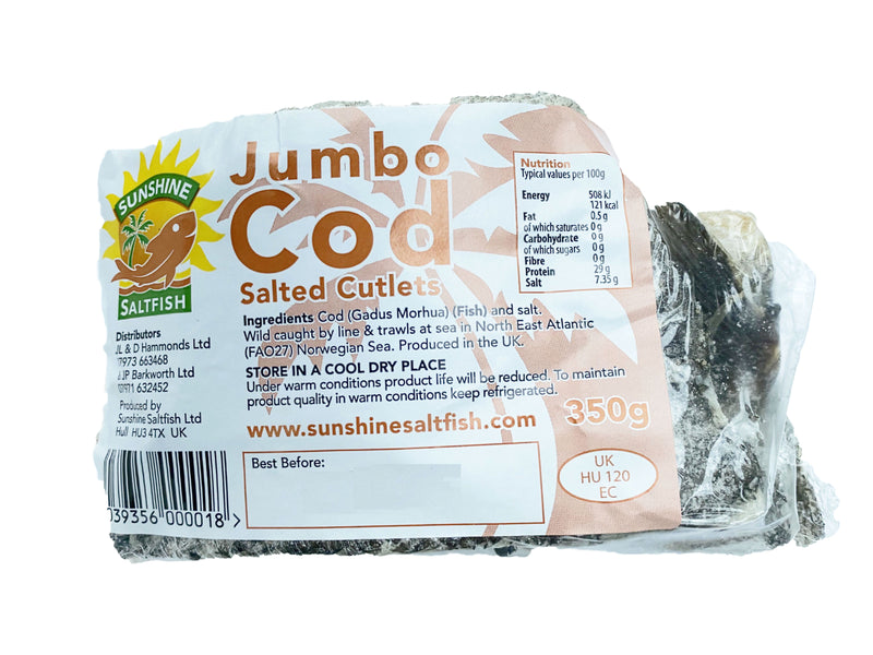Sunshine Jumbo Cod Saltfish Cutlets 350g