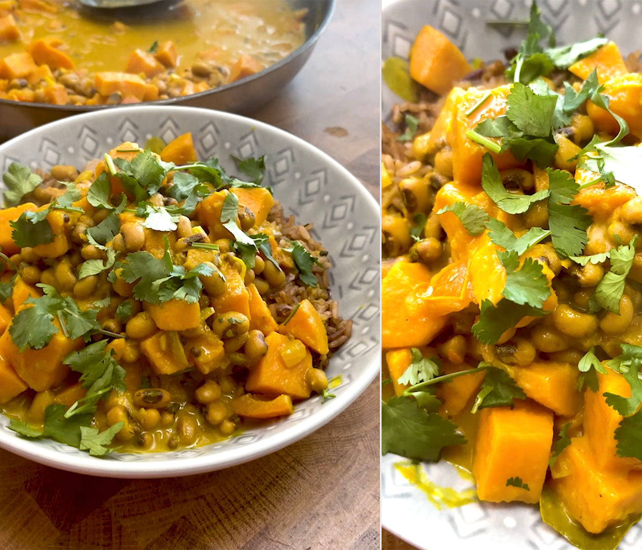 Coconut Black-eye Peas & Sweet Potato Curry