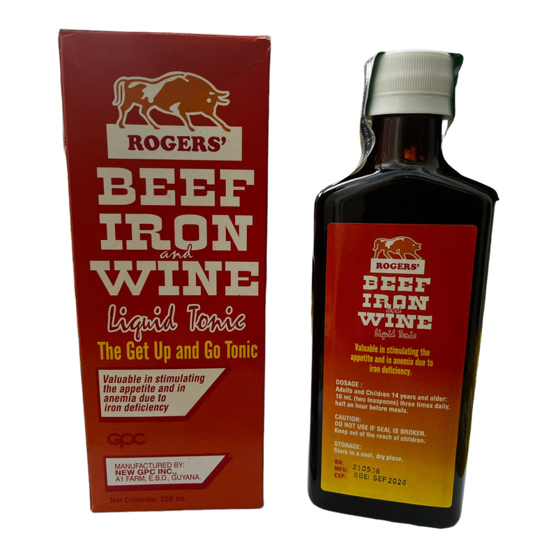 Rogers' Beef Iron and Wine Liquid Tonic 200ml