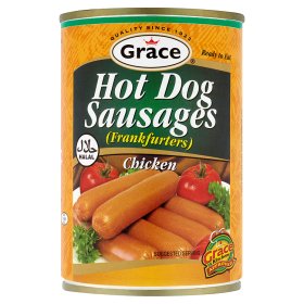 GRACE HALAL CHICKEN HOT DOG SAUSAGES (FRANKFURTERS) 400G