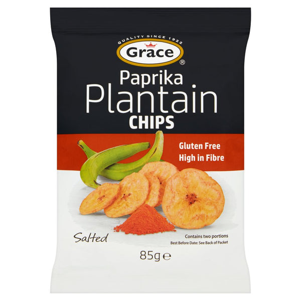 Grace Green Plantain Chips (Salted) – Crunchy Snack, 85g Bags, Pack Of 3-758242