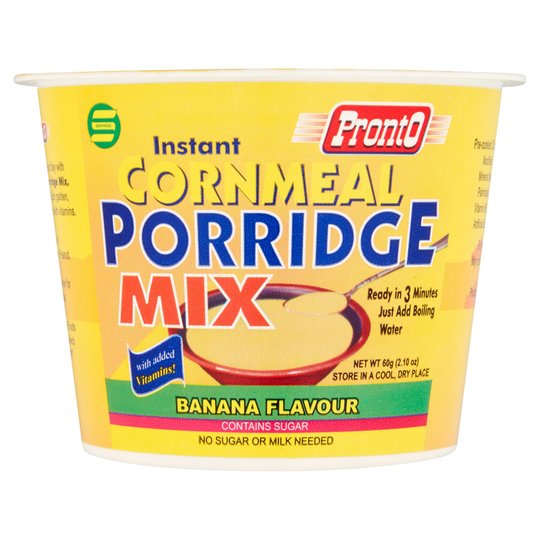 Pronto Cornmeal Porridge Mix Banana Flavour 60g
